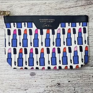Esteé Lauder lipstick print makeup bag
